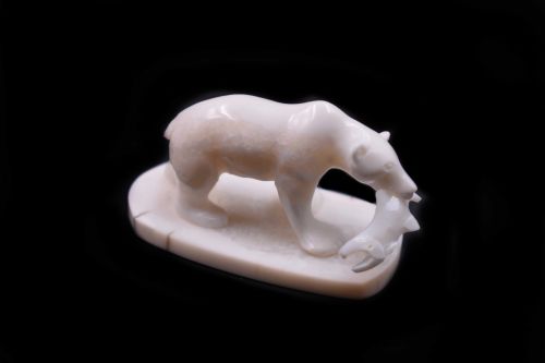 SMALL BEAR IVORY CARVING